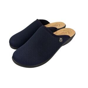 Women's Fly Foot Anatomic Lightweight Navy Blue Mesh Clogs Shoes size 8.5 uk 39